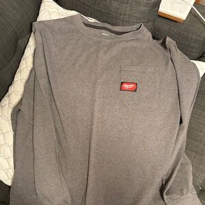 Milwaukee Gray Long-Sleeve Pocket T-Shirt